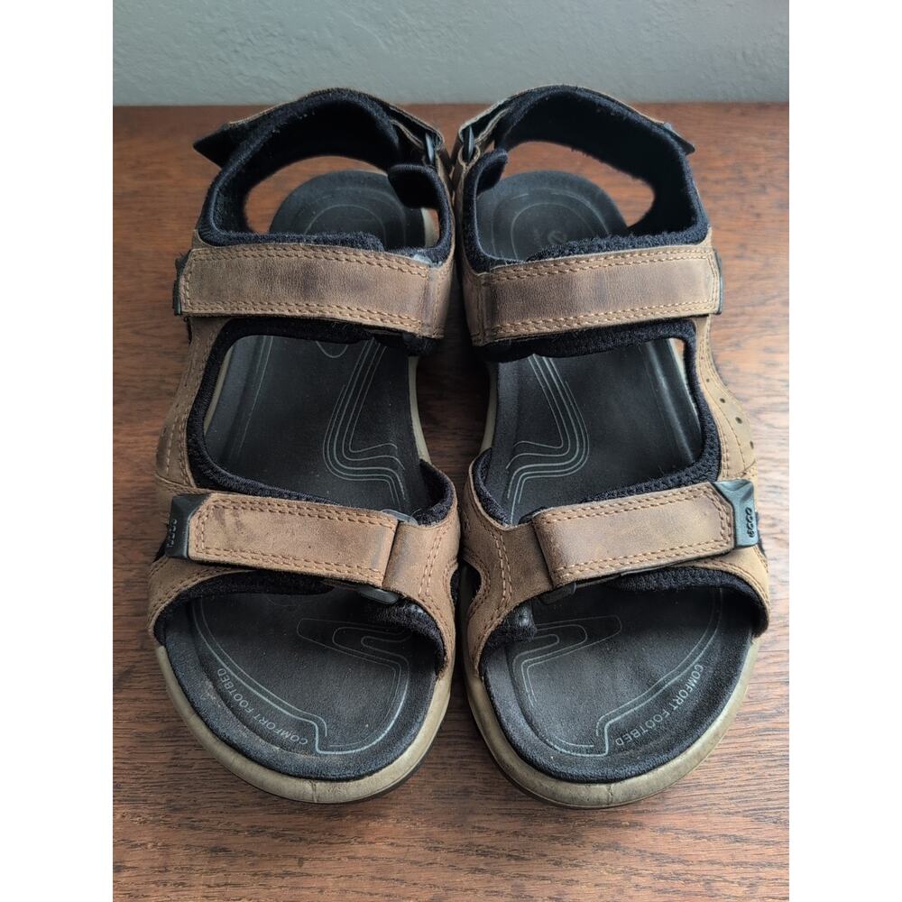 Ecco Mens Offroad Yucatan Receptor Adjustable Straps Tan Sandals Size 10-10.5